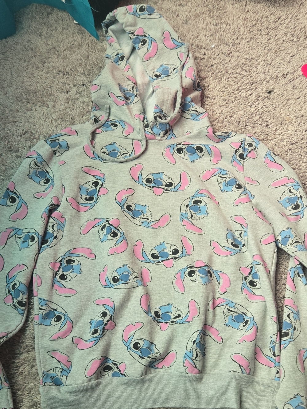 Kids Medium Grey With Disney Character stitch.
